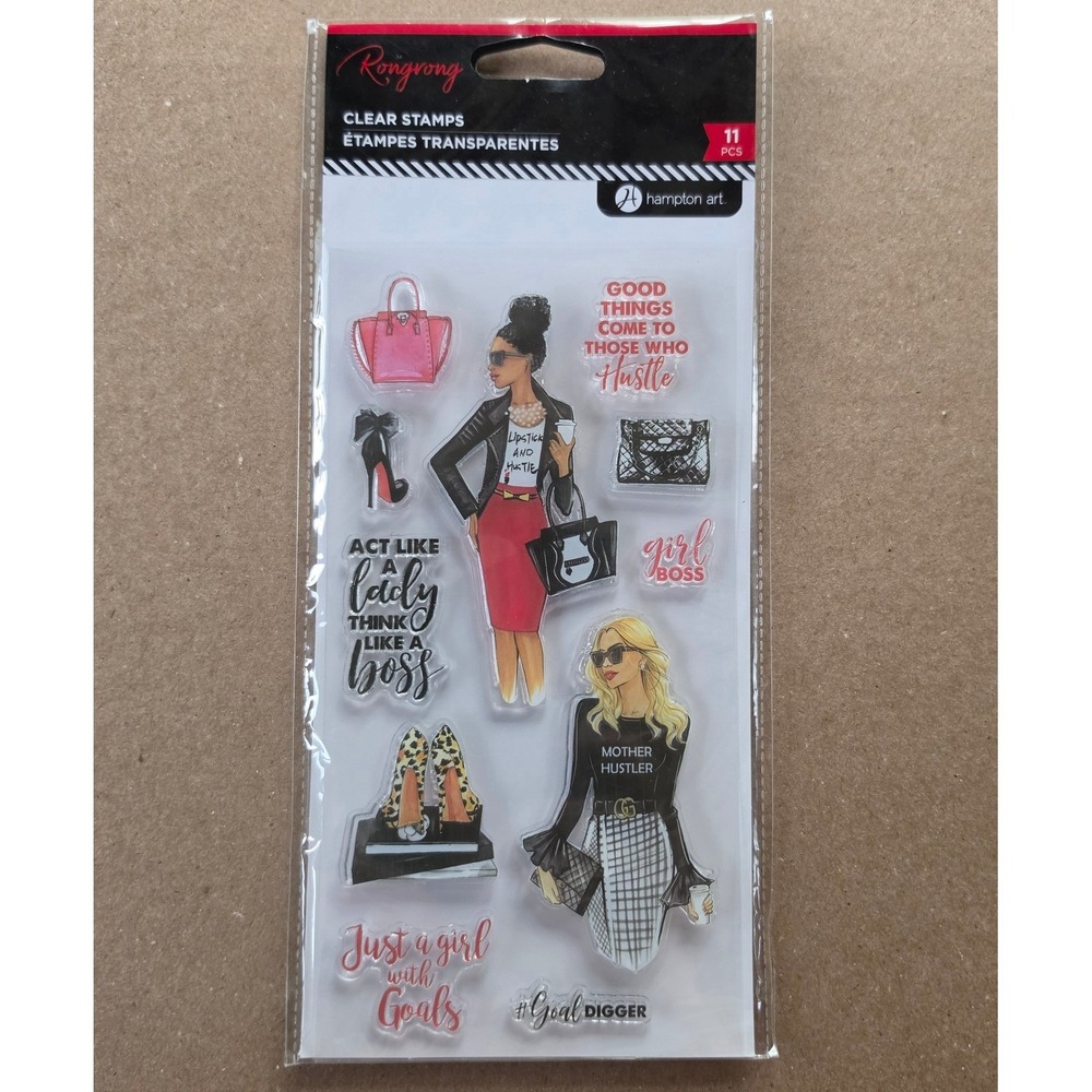 RongRong Clear Stamp Set - by Hampton Art - Planner Boss Hustle